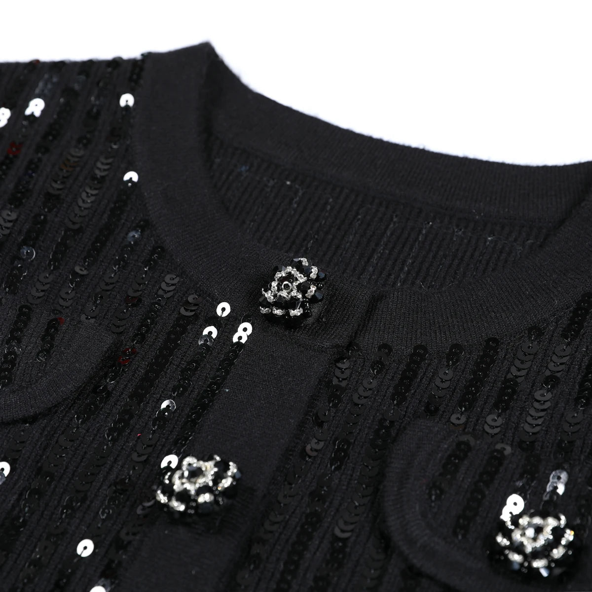 Lunivelle Sequin Knit Cardigan & Pencil Skirt Set - Lu Di Lusso