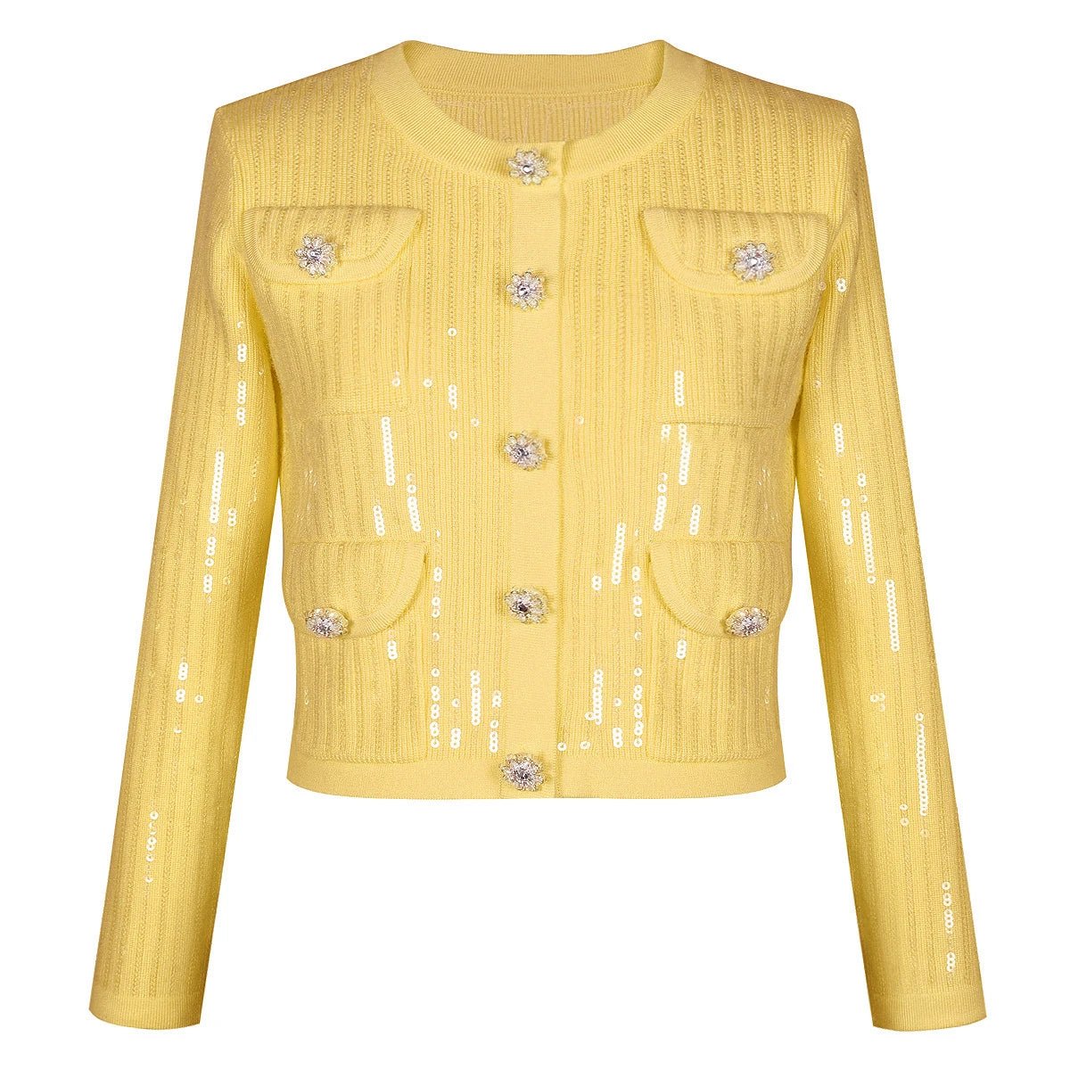 Lunivelle Sequin Knit Cardigan & Pencil Skirt Set - Lu Di Lusso