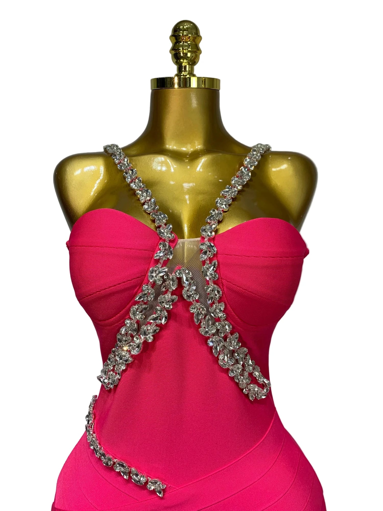 LUXÉRA Rhinestone Maxi Dress - Lu Di Lusso