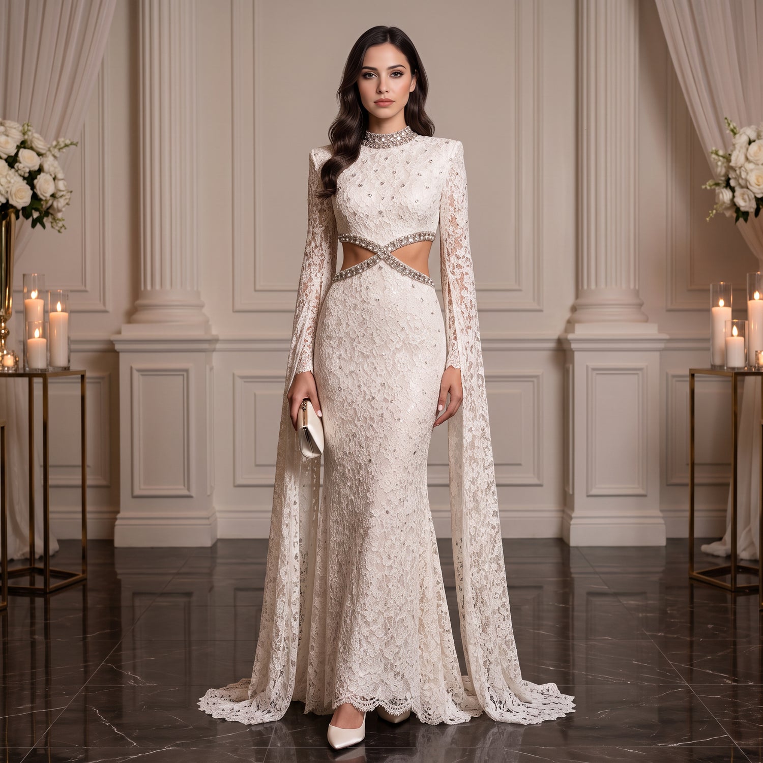 LUCÉLIA Lace Maxi Dress