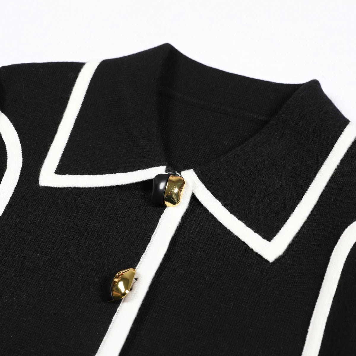 Marvière Knitted Patchwork Cardigan & Straight Pants Set - Lu Di Lusso