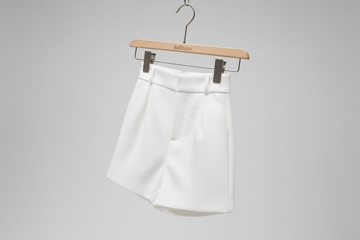 Novelle Casual Lapel Blazer & High - Waist Shorts Outfit - Lu Di Lusso