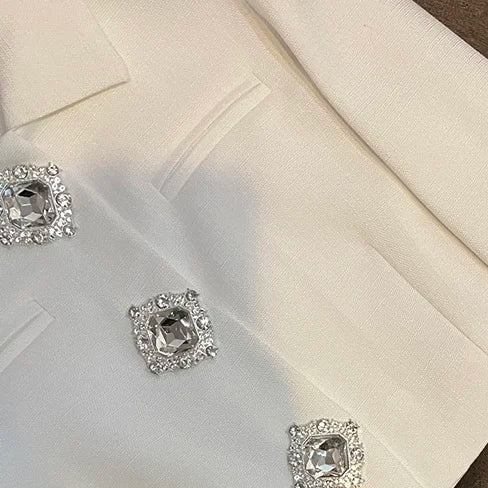 Novelle Casual Lapel Blazer & High - Waist Shorts Outfit - Lu Di Lusso