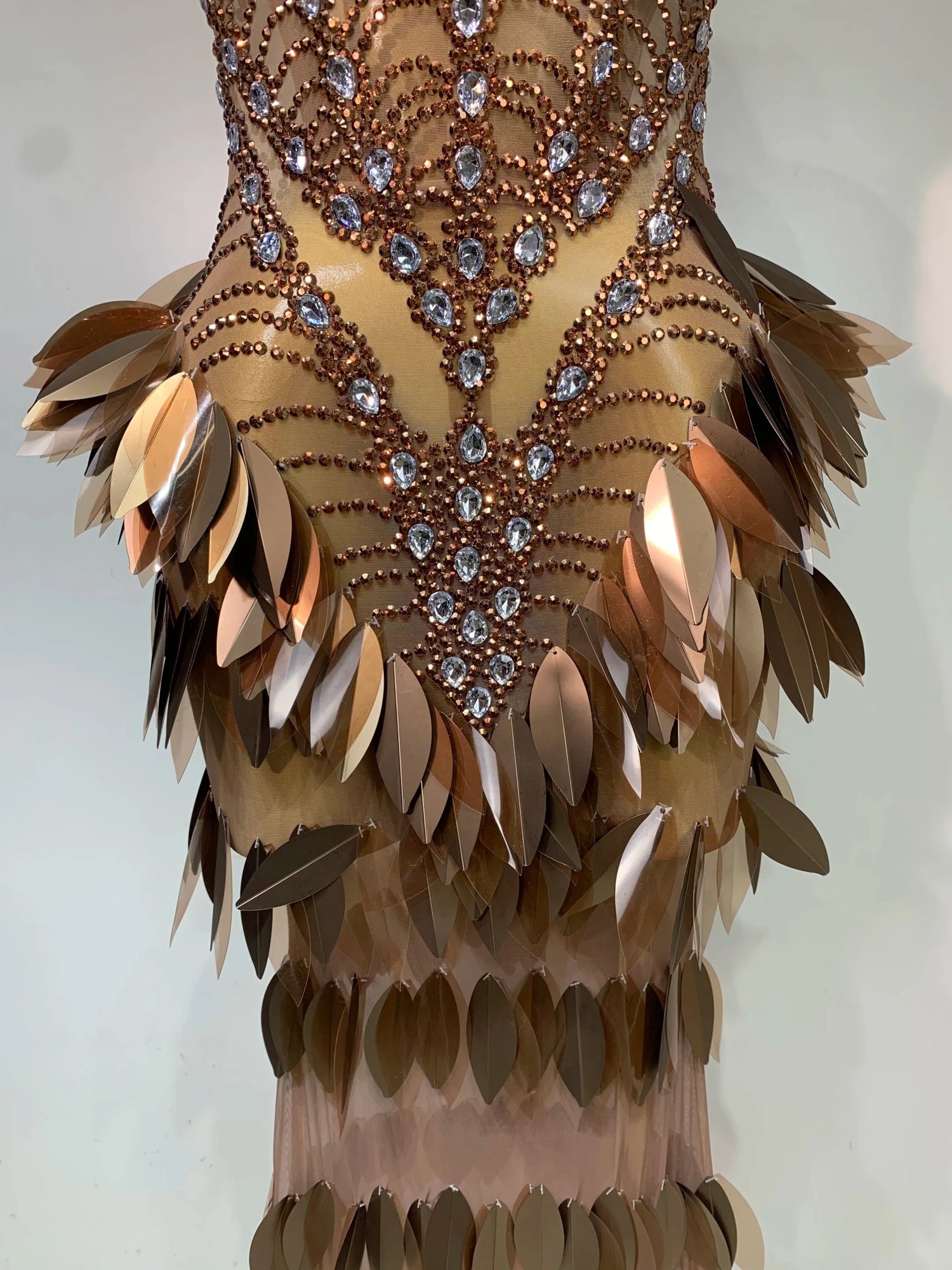 Queen Strapless Rhinestone Maxi Dress - Lu Di Lusso