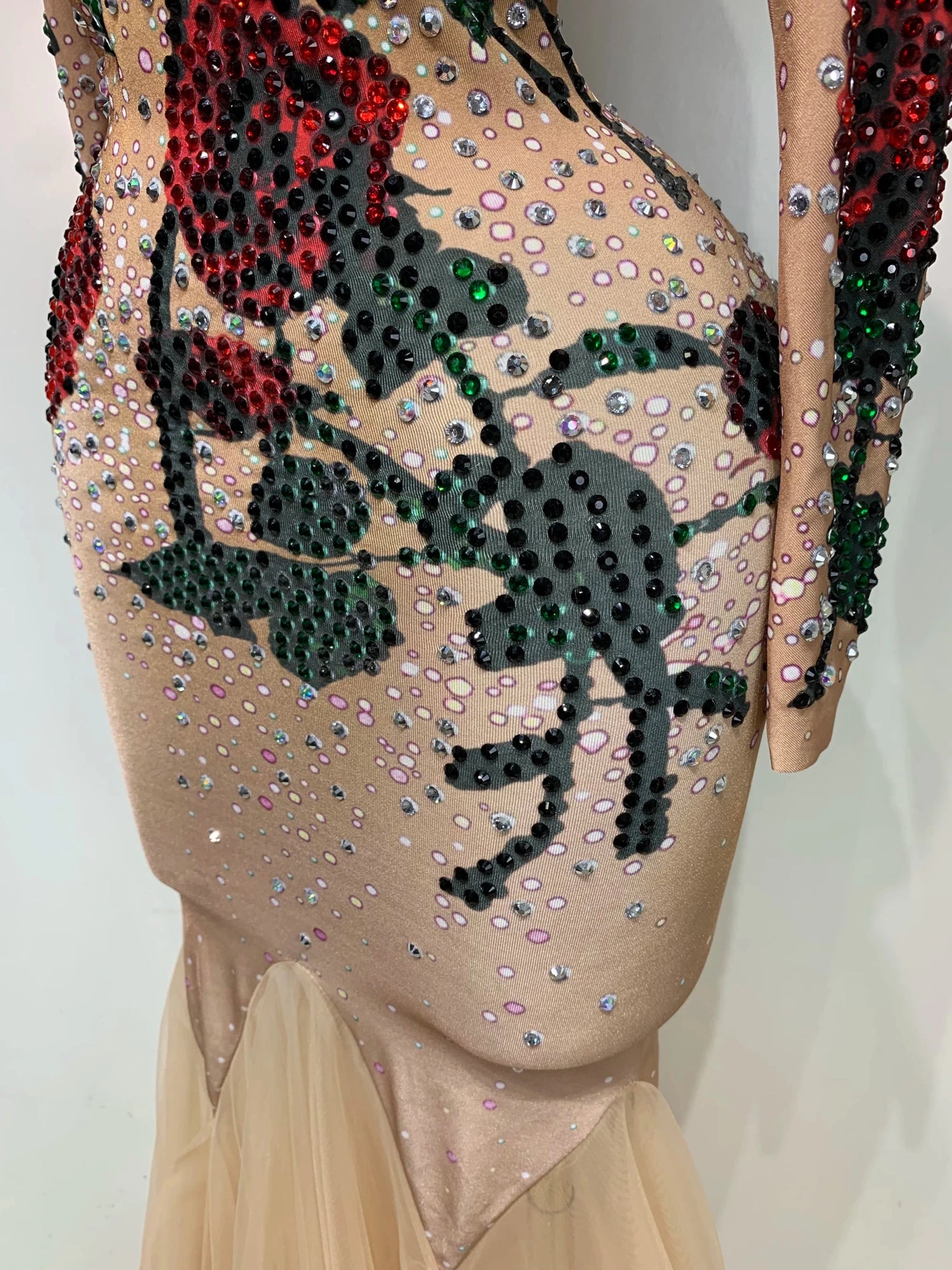 Rosytta Rhinestone Floral Maxi Dress - Lu Di Lusso