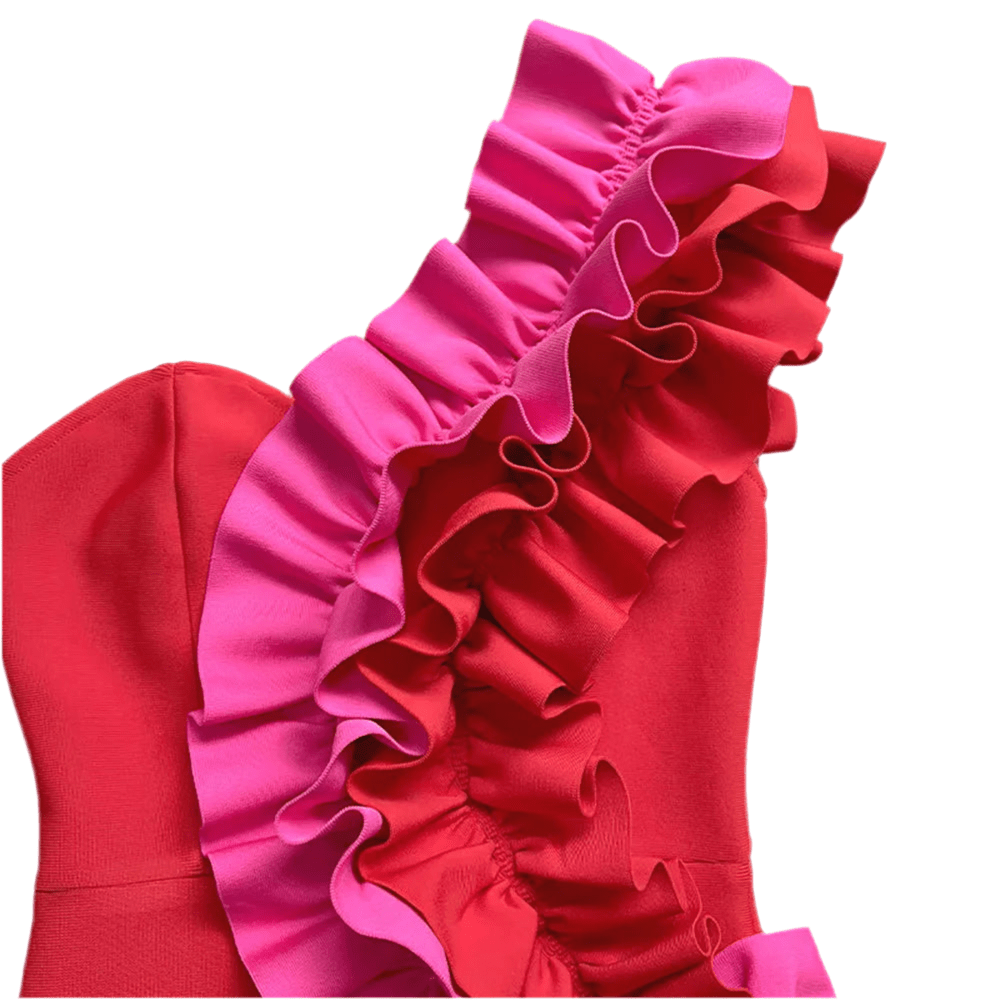 Ruby - Elegant Bandage One Shoulder dress. - Lu Di Lusso