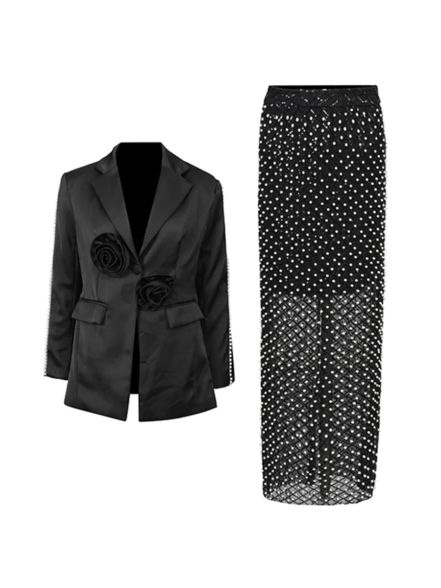 Santina Elegant Two - Piece Skirt Set - Lu Di Lusso