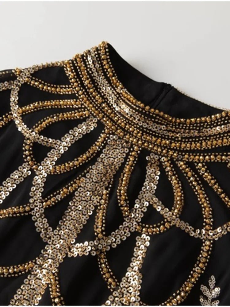 Selora Sequin Evening Dress - Lu Di Lusso