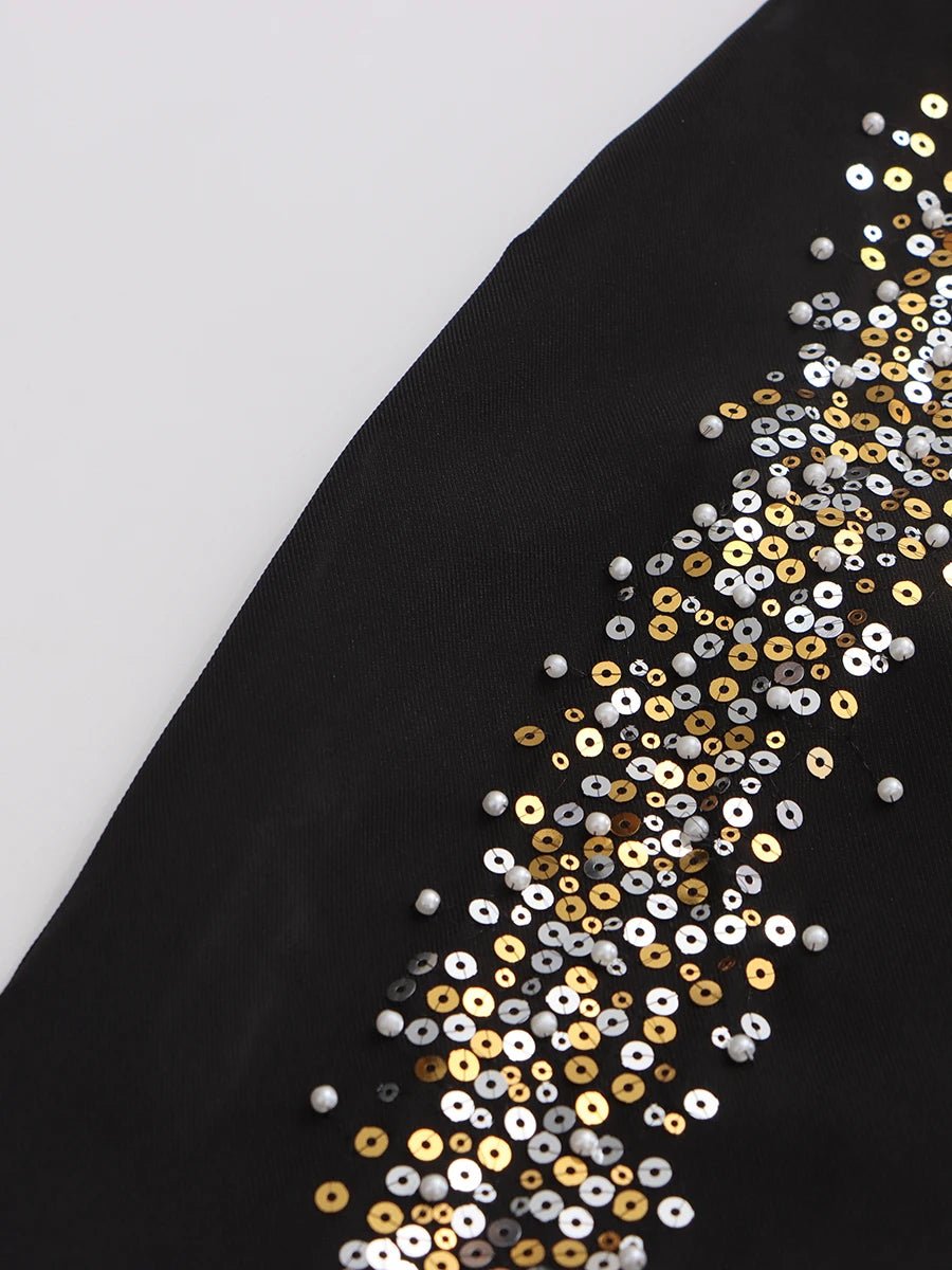 Serenelle Elegant Round Neck Top & High - Waist Long skirt - Lu Di Lusso