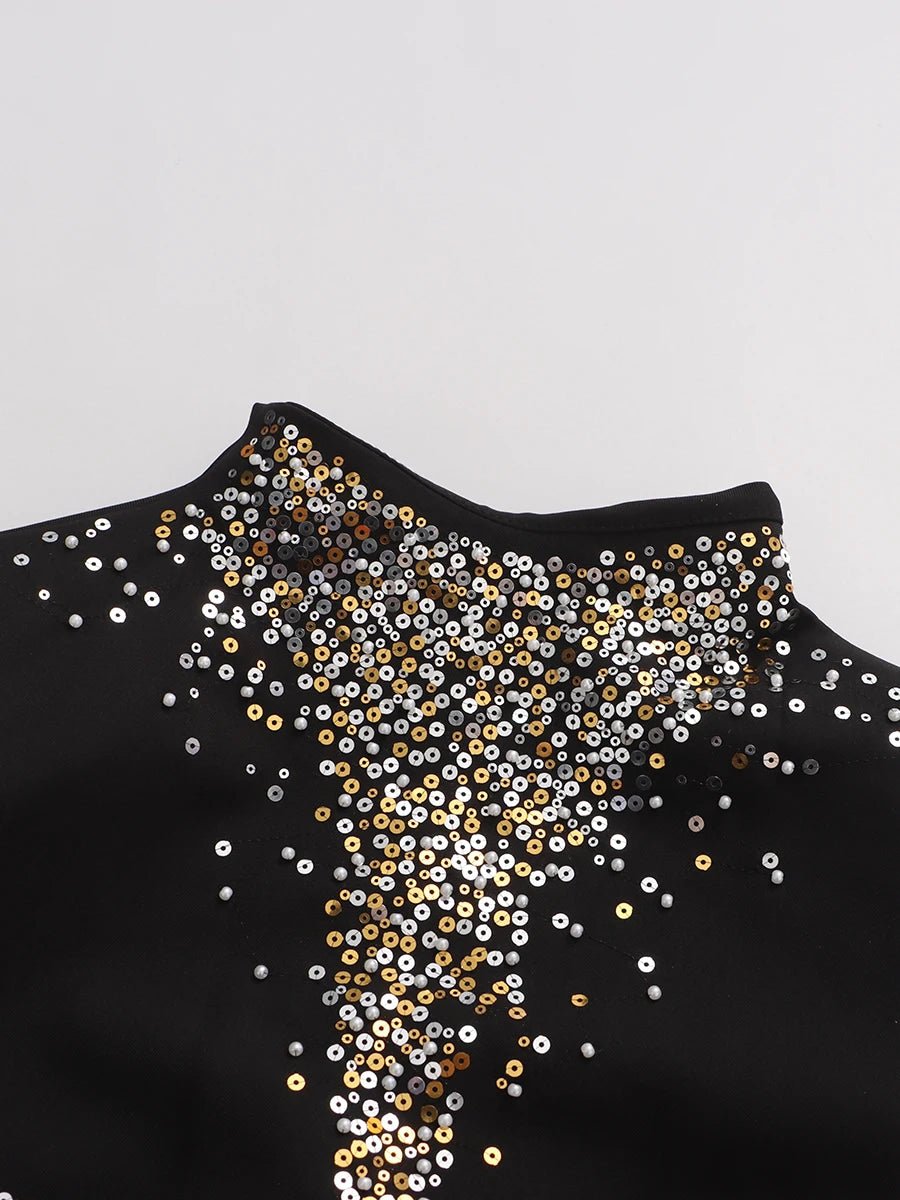 Serenelle Elegant Round Neck Top & High - Waist Long skirt - Lu Di Lusso