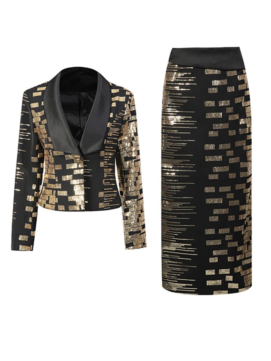 The Golden Luxury Skirt Set - Lu Di Lusso