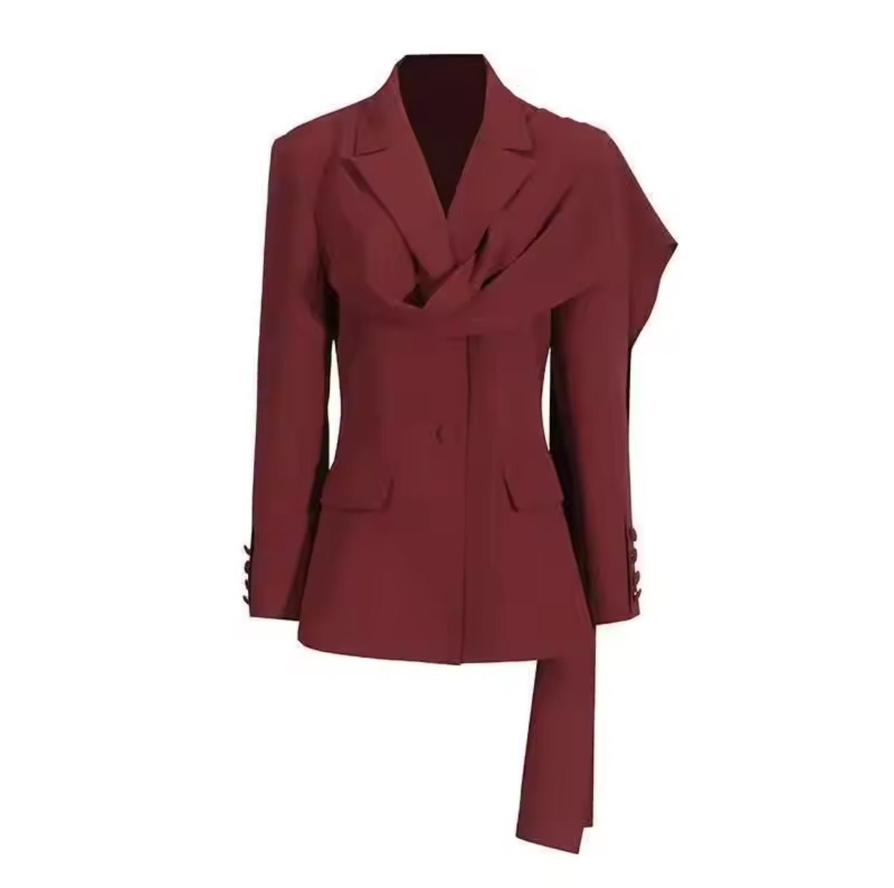 The Verona - a Long Sleeve Deep Blue Blazer - Lu Di Lusso