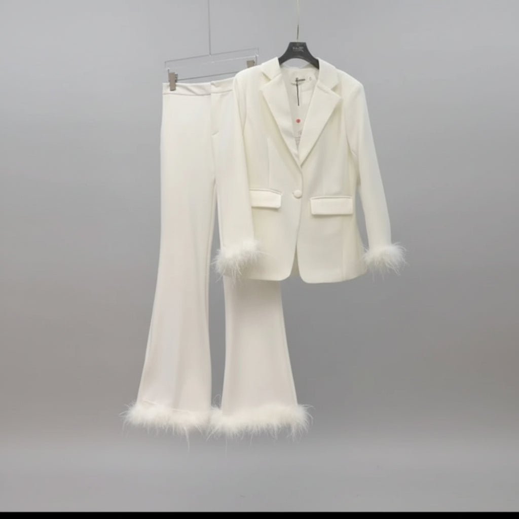 Velina Feather Two - Piece Suit - Lu Di Lusso