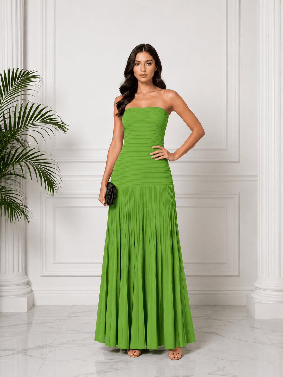 VERDÉA Green Maxi Dress - Lu Di Lusso