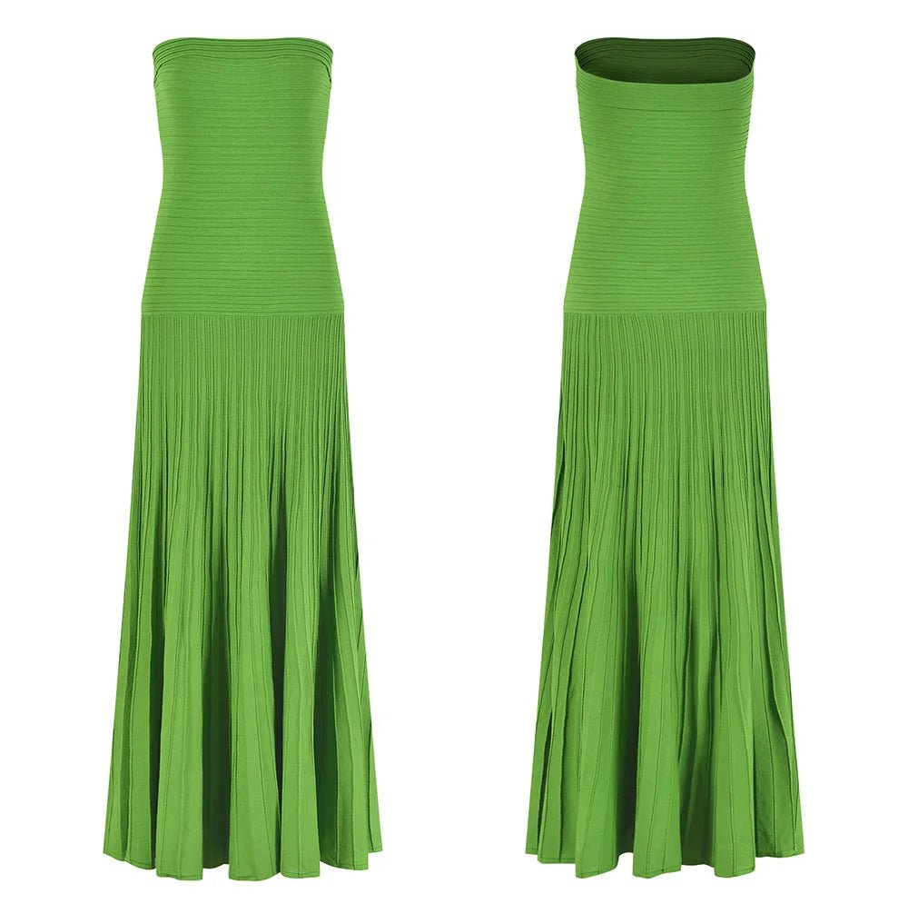 VERDÉA Green Maxi Dress - Lu Di Lusso