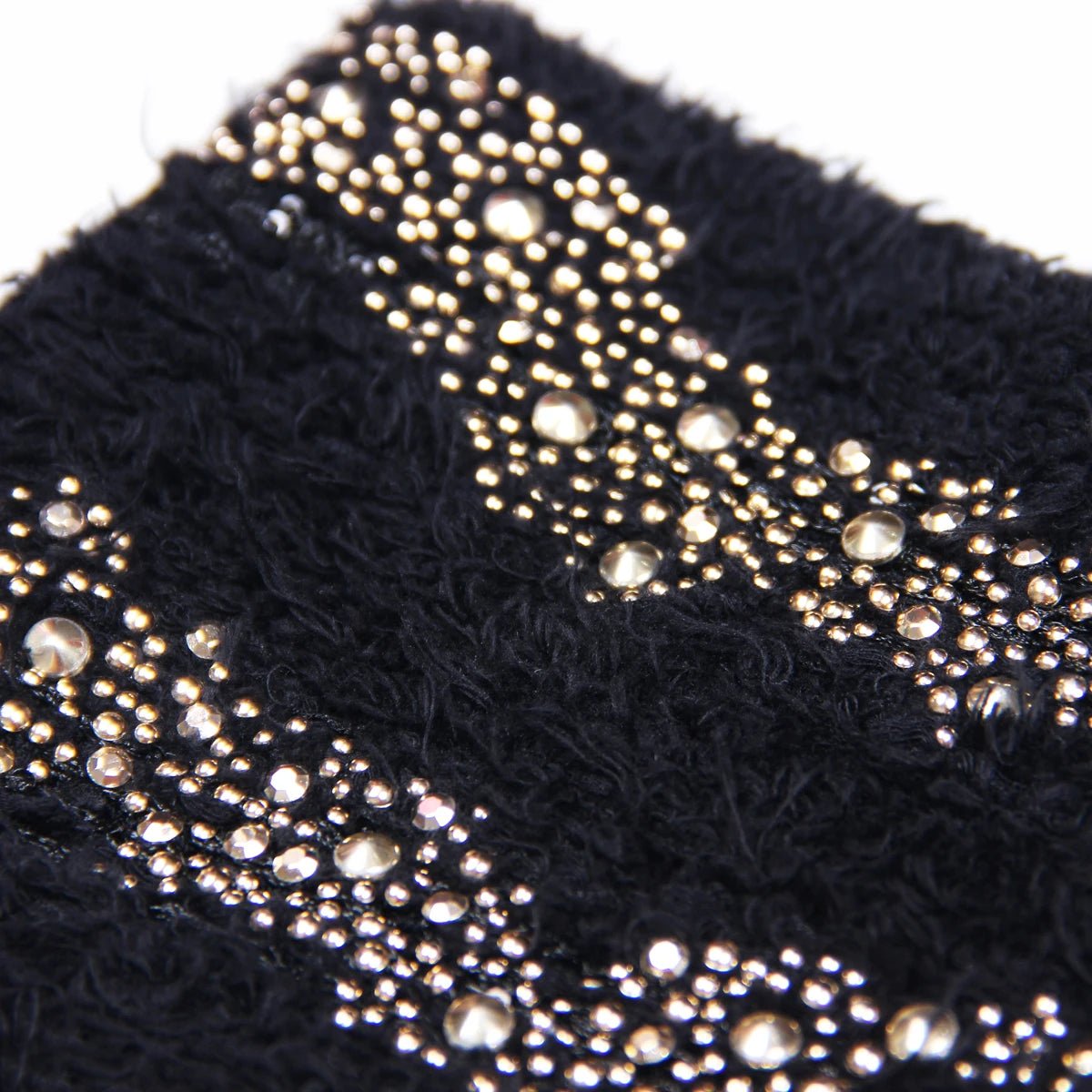 Vioncéa Woolen Knitted Zebra Pattern Sequined Set - Lu Di Lusso